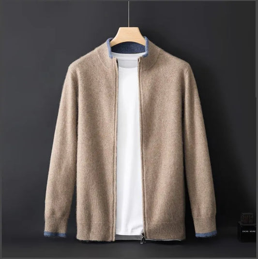 Men’s Stand Collar Knit Jacket