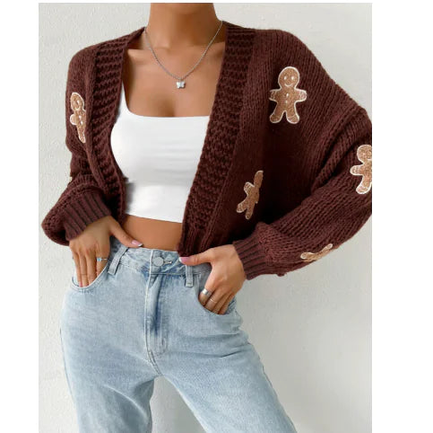 The Noelle Gingerbread Cardigan