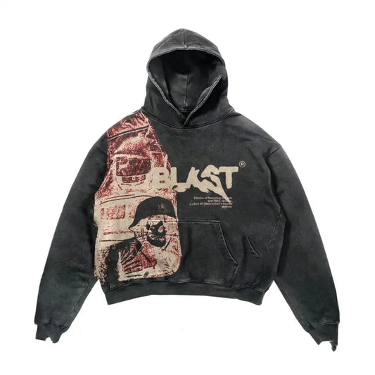 Men’s Retro Y2K Hoodie Coat