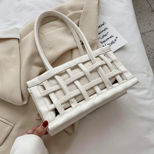 Woven Hollow Handbag