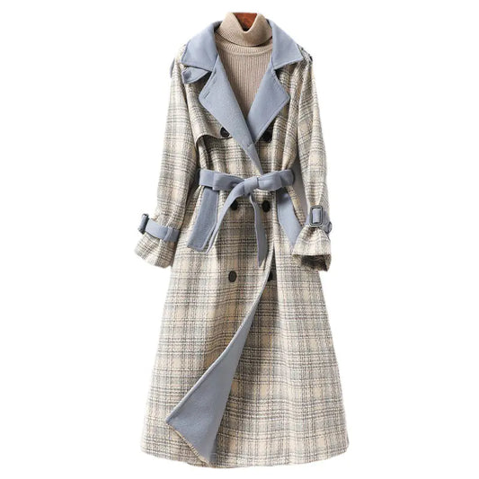 Women’s Blue Plaid Wool Jacket