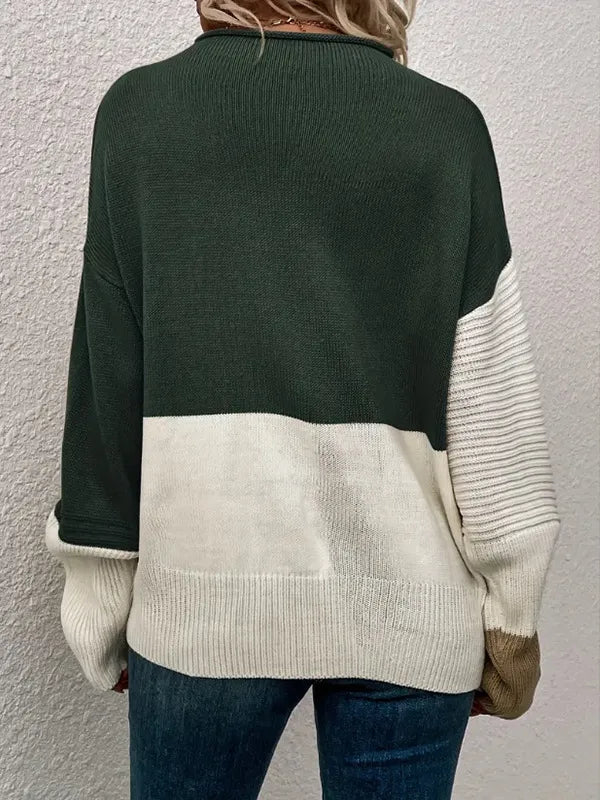 Colorblock Knit Sweater