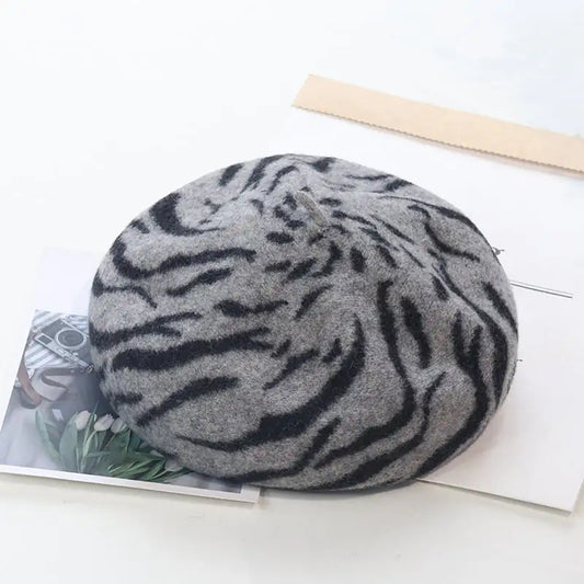 Women's Striped Jacquard Beret