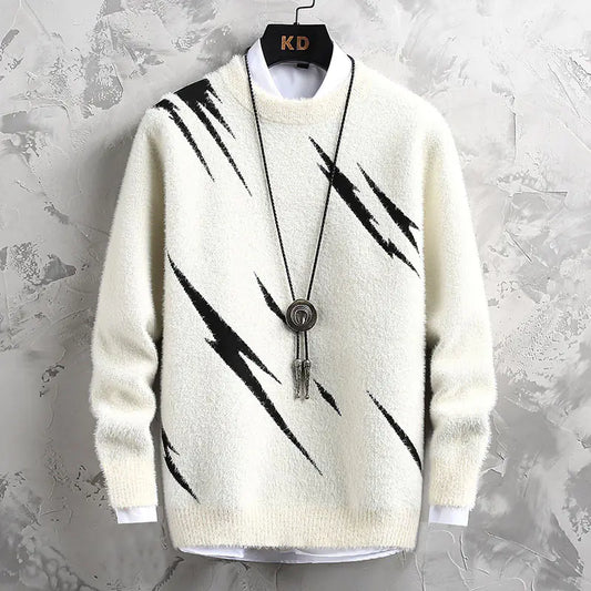 Men’s Jacquard Crew Neck Sweater