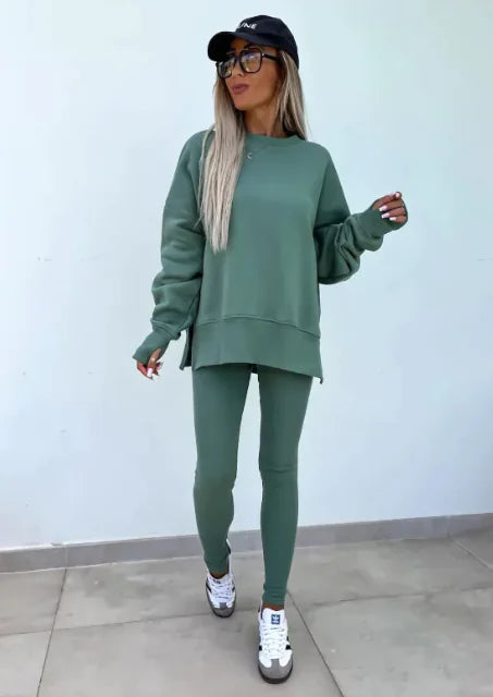 Split Hem Sweater Set