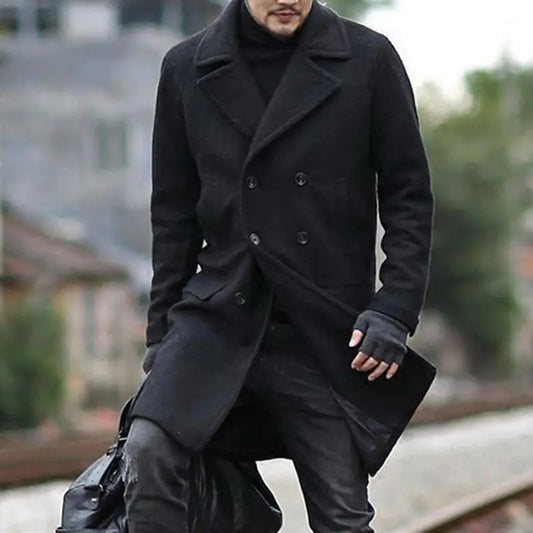 Men's Classic Wool Trench Coat